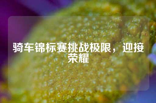 骑车锦标赛挑战极限，迎接荣耀