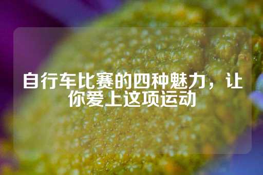 自行车比赛的四种魅力，让你爱上这项运动